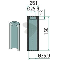 Sveisebøssing 53040, ideell del for å sikre maskinens ytelse.