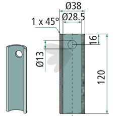 Sveisebøssing 56043, perfekt for reparasjoner og pålitelig drift.