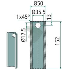 Sveisebøssing 56044, en nødvendig komponent for moderne landbruksutstyr.