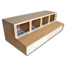 Verperede med 4 rom, ideelt for effektiv innsamling av egg i hønsegården.