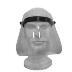 Polykarbonat ansiktsbeskyttelse som tilbyr høy klarhet og holdbarhet.