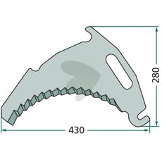 Høykvalitativ kniv for kuttevogn, serie 002276 B, perfekt for effektiv skjæring.