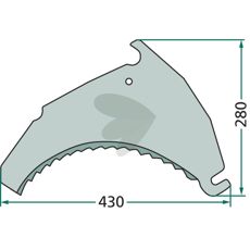 Kniv til kuttevogn, 002777 B, for utmerket ytelse og lang levetid.