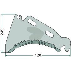 Kniv 01-120825, spesielt utviklet for snittevogner og høy effektivitet.
