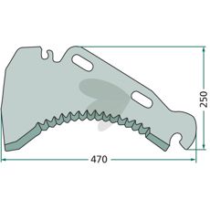Kniv til snittevogn, 01-120810, optimalisert for effektiv klipping og skjæring.