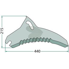 Kniv 02-067987 for snittvogner, sikrer høy kvalitet og lang funksjonstid.