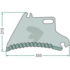 Høykvalitets kniv til snittvogn for effektiv skjæring i landbruk og skogbruk.
