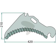 Kniv til snittvogn, perfekt for presisjon og holdbarhet i landbruksarbeid.