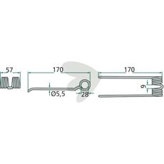 Robuste fjærpinner 02-128199, designet for høy effektivitet ved innsamling.