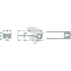 Fjærpigger for pick-up, modell 03-009186, høy kvalitet for effektiv bruk.