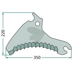 Kniv for rundballepresse 3005891, holdbar og lett å bytte ut.