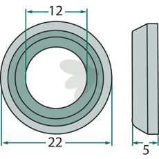 Konisk ring for sikker festing, ideell for konstruksjon og reparasjon.