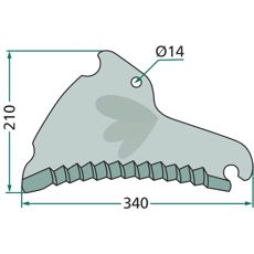 Kniv til snittevogn 6278720, sikrer høy kvalitet ved snitt.