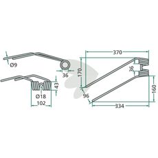 Kremfargede fjærpinner for rotorspreder, perfekt for endringer og reparasjoner.