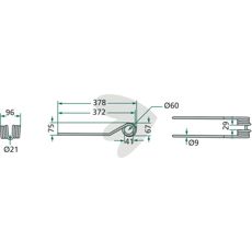 Holdbare svart-blå fjærpinner for rotorspreder, artikkel 6580456.