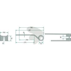 Høykvalitets hvite fjærpinner for rotorvender, artikkel 673741.