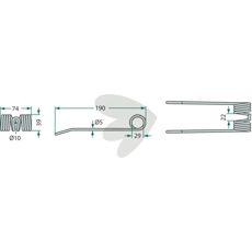 Røde fjærpinner for pick-up, 343120000, designet for robust ytelse.