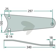 Knivholder 111185, perfekt for effektiv bruk i traktor og landbruk.
