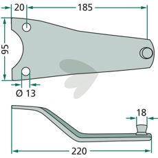 Knivholder 111260, optimal for holdbarhet og ytelse i landbruksmaskiner.