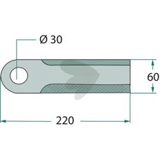 Holdbar slagkniv 1.310.741 designet for langvarig bruk og effektiv skjæreytelse.