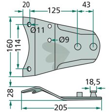 Knivholder 122537, en viktig del for effektivt arbeid i landbruket.