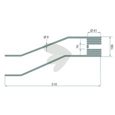 Svart pinne til rake, holdbar og pålitelig for jordbearbeiding.