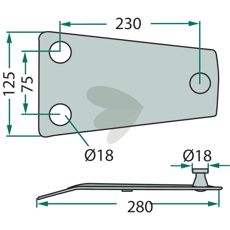 Knivholder 511040060, designet for presisjon og pålitelighet.
