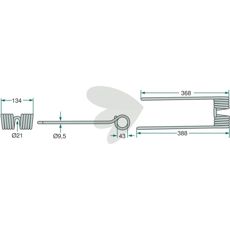 Grønn pinne til roterende rive, perfekt for å bearbeide ulike jordtyper.