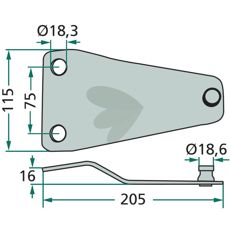Knivholder 153784408, utmerket for å støtte tunge landbruksoppgaver.