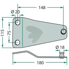 Knivholder 155177104, perfekt for alle typer landbruksmaskiner.