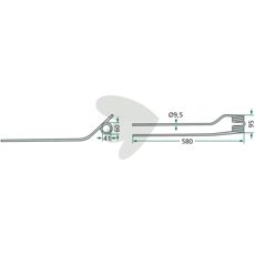 Utvendig rakespiss, perfekt for å bearbeide store flater effektivt.