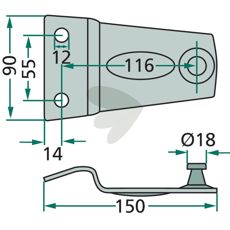 Knivholder 16501922, en pålitelig løsning for knivens stabilitet og ytelse.