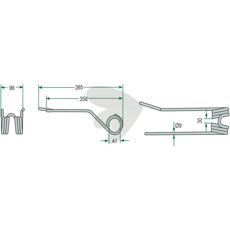 Creme-farget pinne, perfekt for landbruksutstyr og maskiner.