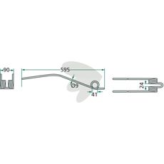 Rivepinner Deutz Fahr,Taarup 595 mm, perfekt for avansert jordbearbeiding.