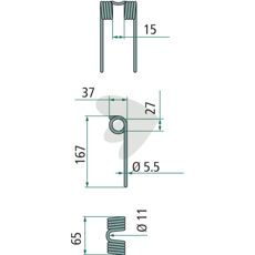 Fjærpinner med 4 vindinger, holdbarhet for effektiv pick-up bruk.