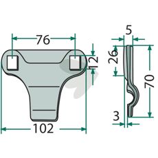 Knivholder utviklet for naglede blader, sikker og effektiv holding.
