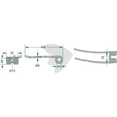 Pinne for Pöttinger, eksakt lengde for sertifisert ytelse i jordbruket.