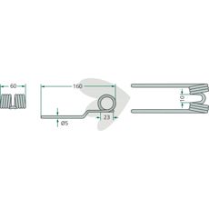 Effektiv Pick-up pinn Krone 160 mm for landbruksarbeid.