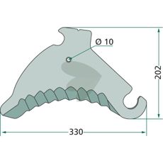 Kniv 285777.0 for rundballepresse, sikrer konsekvent ytelse.