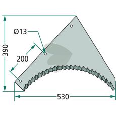 Kniv til snittvogn designet for Miedema maskiner.