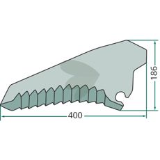Holdbar kniv til snittevogn som garanterer langvarig ytelse.