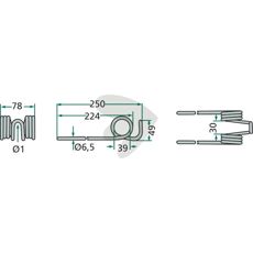 Rivpinne Hagedorn 250 mm, perfekt for presisjonsarbeid og finjustering.