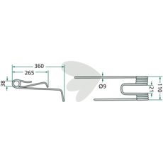 Fjærpinner for grå rotorvender, venstre, høyredreiende, designet for effektiv drift.