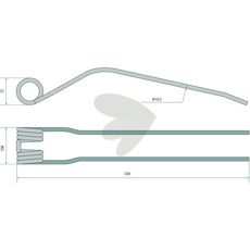 Rakestang Lely 600 mm, perfekt for å forbedre driftseffektiviteten.