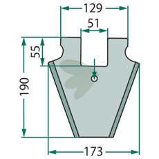 Kniv til snittevogn 433.999, ideell for å håndtere store avlinger effektivt.