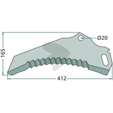 Kniv til snittevogn 434053, ideell for profesjonelt landbruksarbeid.