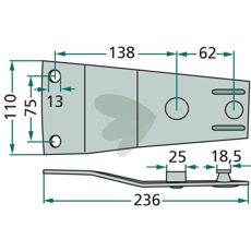 Knivholder 434124, perfekt for profesjonell bruk og landbruksmaskiner.