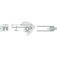 Pöttinger pinne 300mm, perfekt for diverse landbruksapplikasjoner.