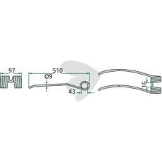 Fjærpinner for strenglegger, modell 436.023, gir topp ytelse.