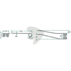 Fella 540 mm rivepinn, robust og pålitelig for ulike arbeidsoppgaver.